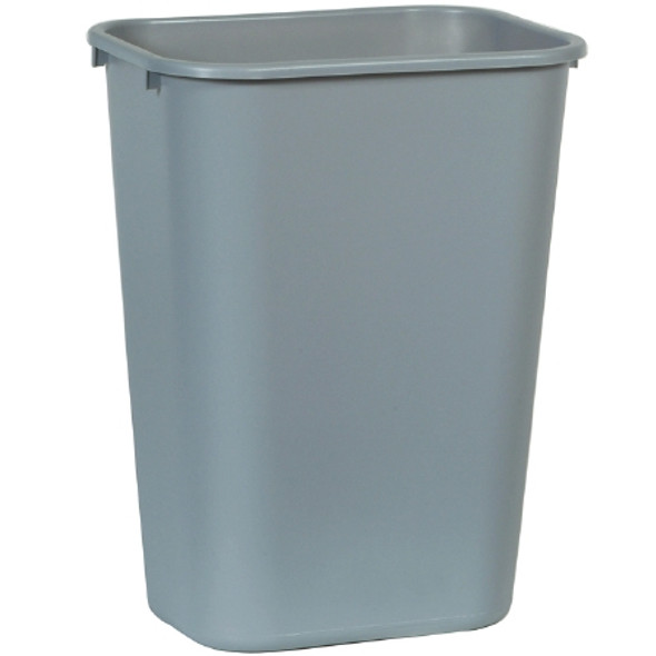 Trash Can Deskside 41-1/4 Quart Rectangular Gray LLDPE Open Top FG295700GRAY Each/1