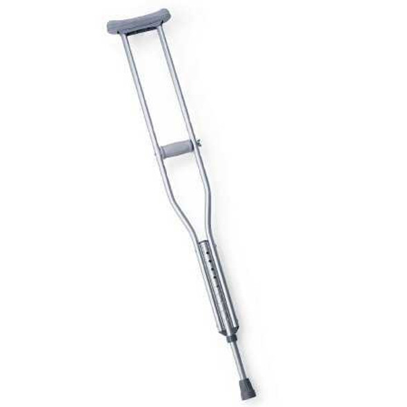 Underarm Crutches Aluminum Frame Child 300 lbs. Weight Capacity Push Button Adjustment MDSV80536 Case of 8 MDSV80536 MEDLINE 714391_CS