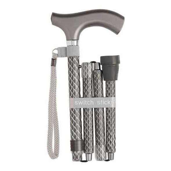 Switch Sticks Walking Stick, Foldable and Adjustable, 32 to 37'' Height, Anti-slip Tip, Graphite, Pack of 1 502-2000-5205 Switch Sticks® 1237854_EA
