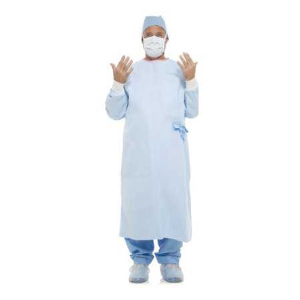Non-Reinforced Surgical Gown with Towel Evolution 4 X-Large Blue Sterile AAMI Level 4 Disposable 95021 Case of 30 95021 Evolution 4 481848_CS