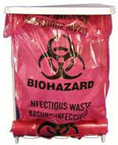 Biohazard Bag Rack with Lid 7.5 X 10.5 X 15.5 Inch, 3 gal., Wire, With Lid BGRS004003 Each/1
