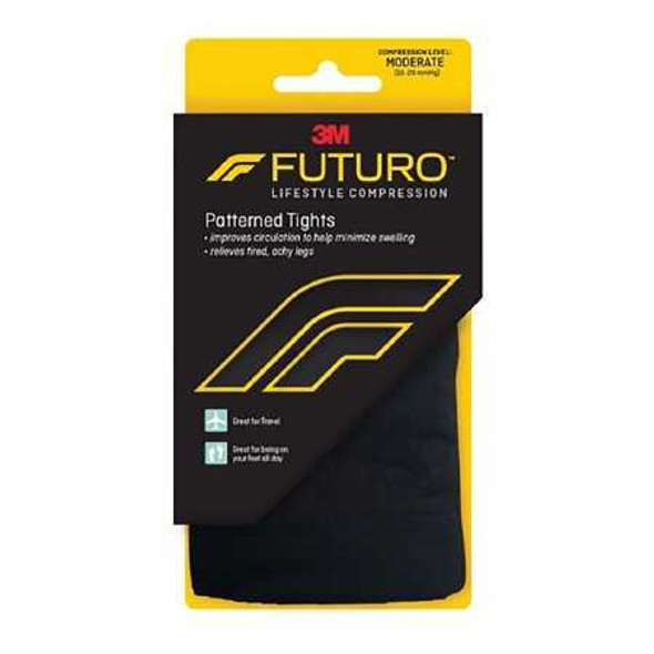 Compression Pantyhose 3M™ Futuro™ Pattern Waist High Medium Black Closed Toe 71072EN Case of 12 71072EN 3M™ Futuro™ Pattern 1158348_CS