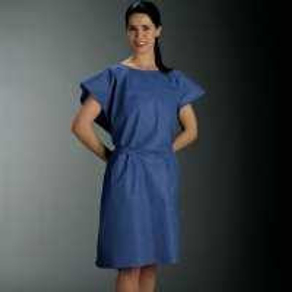 Patient Exam Gown AmpleWear® 2X-Large Blue Disposable 50756 Case of 25 50756 AmpleWear® 561312_CS
