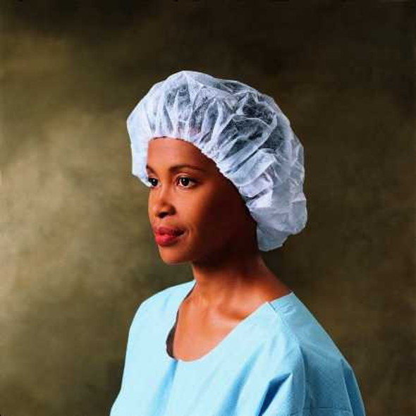 Bouffant Cap Large White Elastic Closure 69083 Box of 100 69083 O&M Halyard Inc 568401_BX