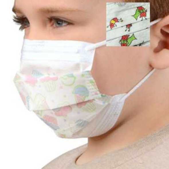 Procedure Mask Cardinal Health™ Pleated Earloops Child Size Kid Design (Dancing Bandages) NonSterile Not Rated Pediatric AT771212 Case of 10 AT771212 Cardinal Health™ 867785_CS