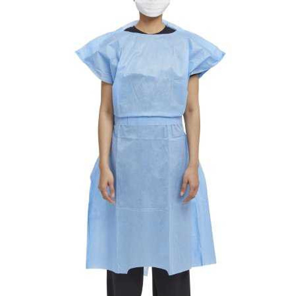 Patient Exam Gown Halyard One Size Blue Disposable 69766 Case of 100 69766 Halyard 937757_CS