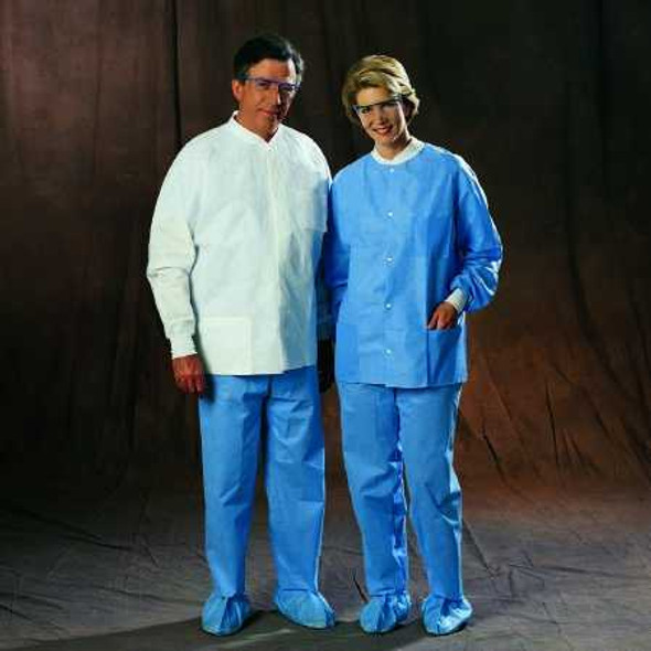Lab Jacket White Medium Hip Length 3-Layer SMS Disposable 10071 Case of 25 10071 O&M Halyard Inc 236314_CS