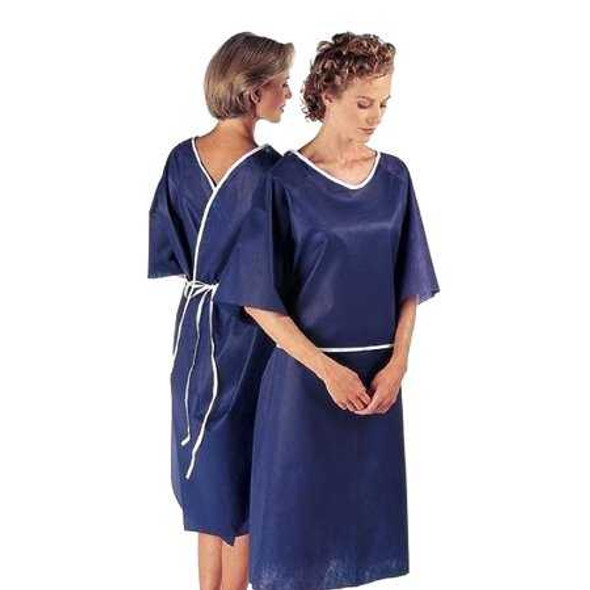 Patient Exam Gown One Size Dark Blue Disposable 45418-CLU Case of 50 45418-CLU Tech Styles a Division of Encompass 509204_CS