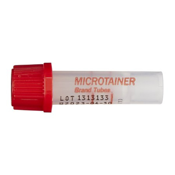 BD Microtainer® Capillary Blood Collection Tube Plain 250 µL to 500 µL BD Microgard™ Closure Plastic Tube 365963 Case/200