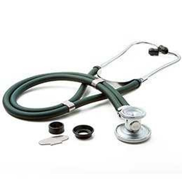Sprague Stethoscope McKesson Green 2-Tube 22 Inch Tube Double Sided Chestpiece 641DGMM Pack of 1 641DGMM McKesson 1089444_EA