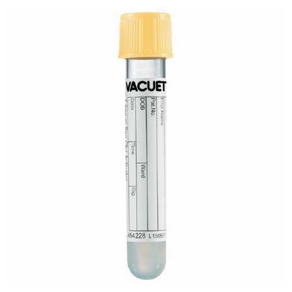 VACUETTE® Z Serum Sep Clot Activator Venous Blood Collection Tube Clot Activator / Separator Gel Additive 3.5 mL Pull Cap Polyethylene Terephthalate (PET) Tube 454228P Case of 1200 454228P VACUETTE® Z Serum Sep Clot Activator 788747_CS