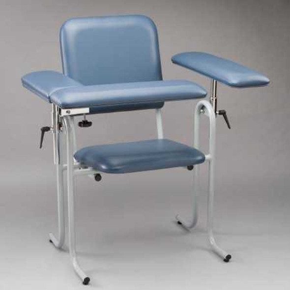 Blood Drawing Chair McKesson 1 Straight Arm / 1 Flip Up Arm Blue 63-20USUF-1 Pack of 1 63-20USUF-1 McKesson 485280_EA