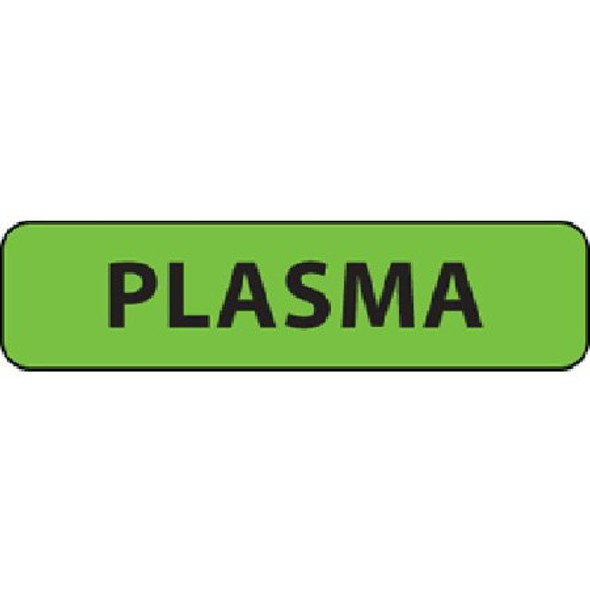Drug Label MedVision® Anesthesia Label Plasma Fluorescent Green 5/16 x 1-1/4 Inch MV01FG0959 Roll of 1 MV01FG0959 MedVision® 803914_RL