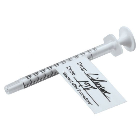 Pre-Printed Label PDC® Anesthesia Label White Drug_ Date_Int_Exp Date_Exp TIme_ Black Syringe Label 3/4 X 4 Inch SYRFLG-B01 Roll/1
