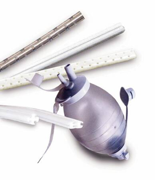 Wound Drain Tube Surgidyne® Silicone Fluted Style 19 Fr. Size Round Type 332190 Case of 10 332190 Surgidyne® 491290_CS