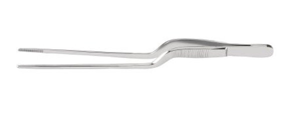 Dressing Forceps McKesson Gruenwald-Jansen 6-1/2 Inch Length Office Grade Stainless Steel NonSterile NonLocking Bayonet Handle Serrated Tip 43-2-605 Pack of 1 43-2-605 McKesson 487571_EA