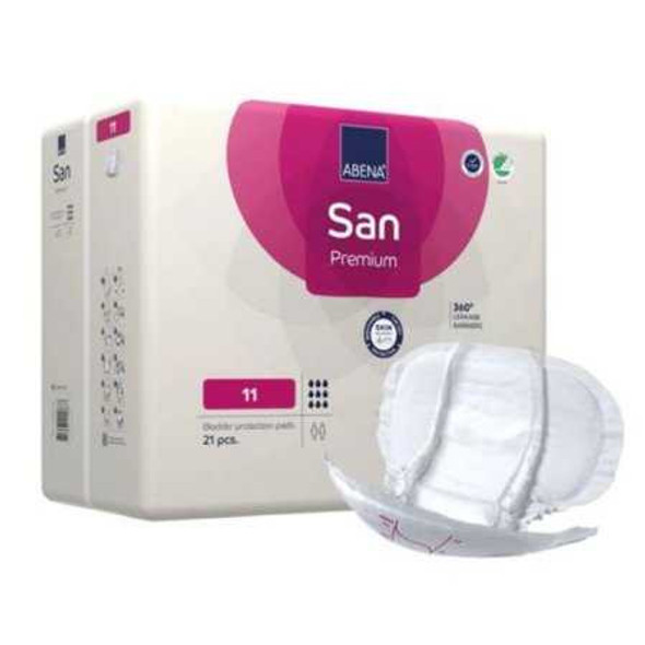 Incontinence Liner Abena® San Premium 14.5 x 28.7 Inch Heavy Absorbency Fluff / Polymer Core Size 11 1000021313 Pack of 21 1000021313 Abena® San Premium 1218223_PK