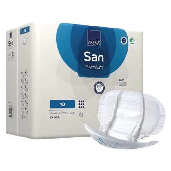 Incontinence Liner Abena® San Premium 14.5 x 28.7 Inch Heavy Absorbency Fluff / Polymer Core Size 10 1000021312 Case of 100 1000021312 Abena® San Premium 1218222_CS
