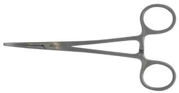 Hemostatic Forceps McKesson Argent™ Crile 5-1/2 Inch Length Surgical Grade Stainless Steel NonSterile Ratchet Lock Finger Ring Handle Curved 43-1-452 Pack of 1 43-1-452 McKesson Argent™ 487380_EA