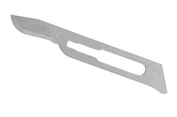 Surgical Blade Glassvan® Carbon Steel No. 15C Sterile Disposable Individually Wrapped 2001T-15C Box of 100 2001T-15C Glassvan® 888056_BX