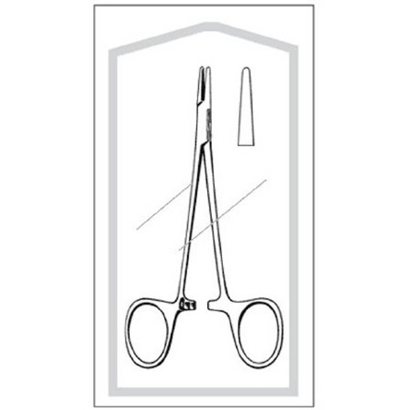 Needle Holder Econo™ 5 Inch Length Straight Smooth Tip Finger Ring Handle 96-2587 Each/1