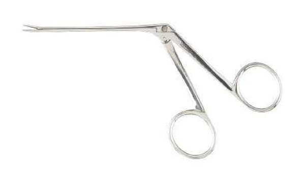 Ear Forceps Vantage® Hartmann-Noyes 3-1/4 Inch Length Floor Grade Stainless Steel NonSterile NonLocking Finger Ring Handle Straight Serrated Alligator Jaws V919-434 Pack of 1 V919-434 Vantage® 250364_EA