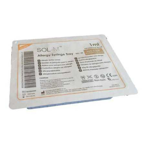 Allergy Tray Sol-M™ 1 mL 3/8 Inch 26 Gauge NonSafety Regular Wall 181026IDBT Case of 40 181026IDBT Sol-M™ 867560_CS