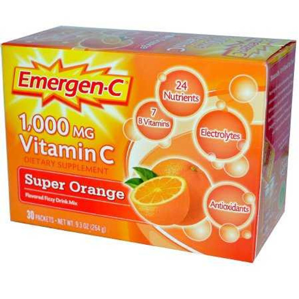 Oral Supplement Emergen-C® Daily Immune Support Super Orange Flavor Powder 0.30 oz. Individual Packet 07631430297 Box of 10 07631430297 Emergen-C® Daily Immune Support 978772_BX