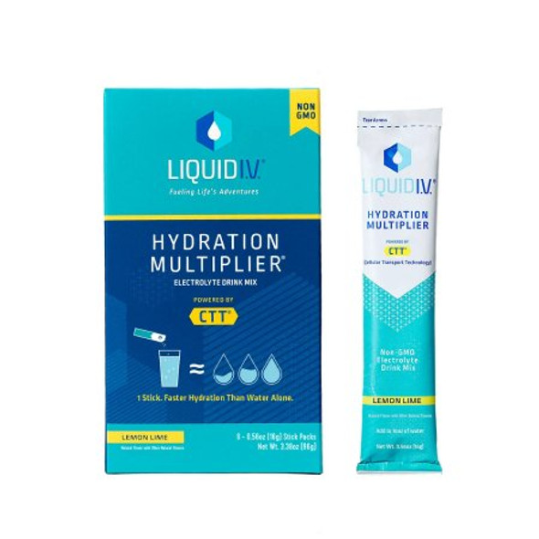 Oral Electrolyte Solution Liquid I.V.® Hydration Multiplier® Lemon-Lime Flavor 0.56 oz. Electrolyte LVM-6001 Case/72
