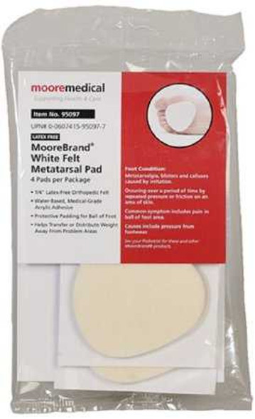 Metatarsal Cushion McKesson Pedi-Pads Size 106-L Adhesive 95097 Case of 192 95097 McKesson Pedi-Pads 1111086_CS