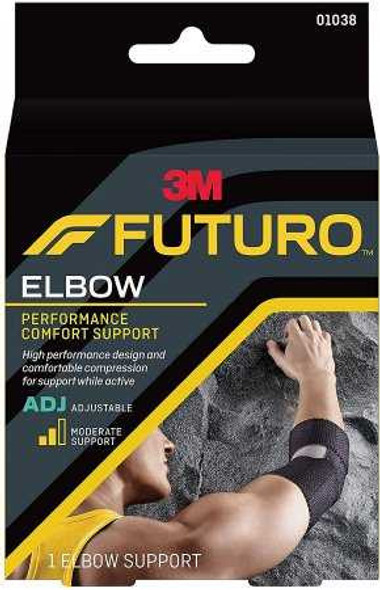 Elbow Support 3M™ Futuro™ One Size Left or Right Elbow Black 01038ENR Pack of 1 01038ENR 3M™ Futuro™ 971882_EA
