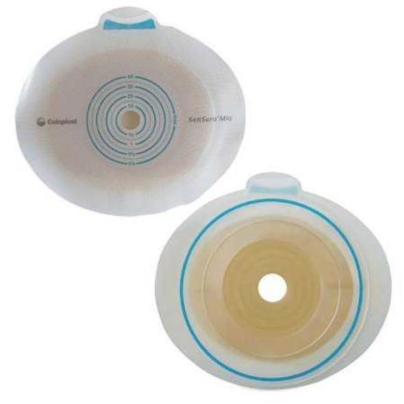 Ostomy Barrier SenSura® Mio Click Precut, Extended Wear Elastic Adhesive 40 mm Flange Green Code System 1-1/8 Inch Opening 10505 Pack of 1 10505 SenSura® Mio Click 891227_EA