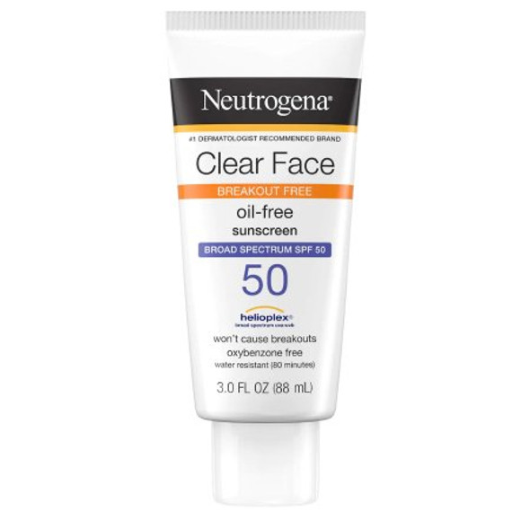 Sunscreen Neutrogena® Clear Face SPF 55 Lotion 3 oz. Tube 69968066203 Each/1