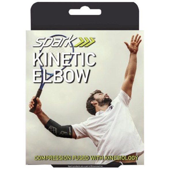 Elbow Support Spark Kinetic Large Pull-On Sleeve Left or Right Elbow 12-1/2 to 15 Inch Elbow Circumference Black 40418 Each/1