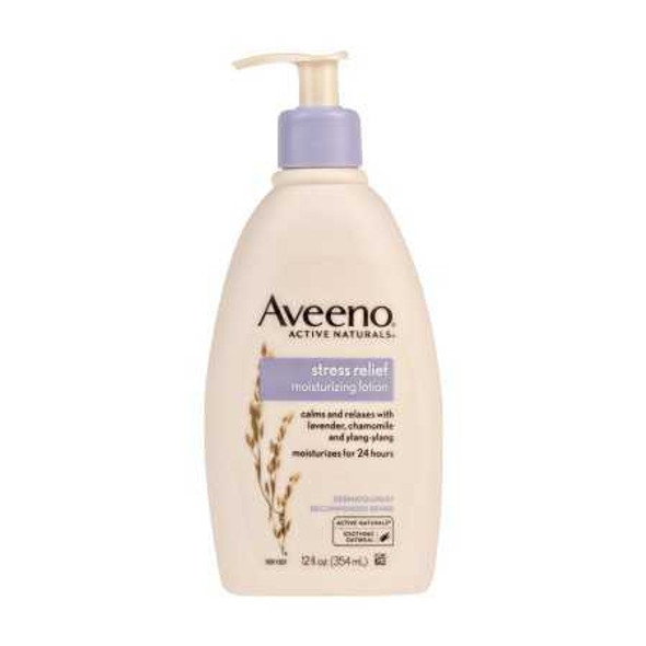 Hand and Body Moisturizer Aveeno® Stress Relief 12 oz. Pump Bottle Lavender Scent Lotion 38137003916 Pack of 1 38137003916 Aveeno® Stress Relief 1228777_EA