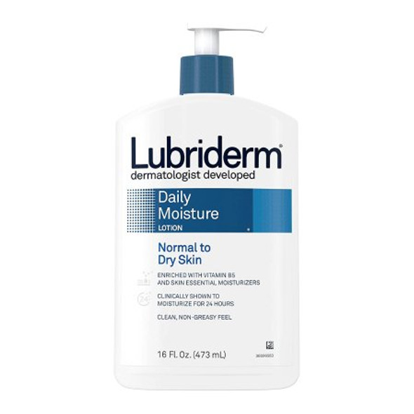 Hand and Body Moisturizer Lubriderm® Daily Moisture 16 oz. Pump Bottle Unscented Lotion 52800048846 Each/1