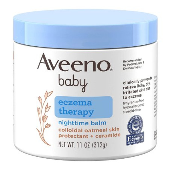 Eczema Cream Aveeno® Baby Eczema Therapy Nighttime Balm 11 oz. Jar Unscented Ointment 69968002002 Each/1