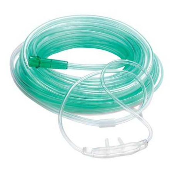 ETCO2 Nasal Sampling Cannula with O2 Delivery With Oxygen Delivery Ventlab Adult Curved Prong / NonFlared Tip 4107 Case of 25 4107 Ventlab 974520_CS