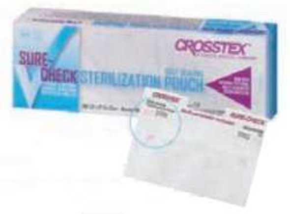 Sterilization Pouch Sure-Check® Ethylene Oxide (EO) Gas / Steam 2-1/4 x 4 Inch Transparent Self Seal Film SCXX2 Box of 200 SCXX2 Sure-Check® 783388_BX