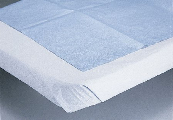 Stretcher Sheet Medline Flat Sheet 40 X 90 Inch Blue Tissue / Poly Disposable NON24335 Case/50