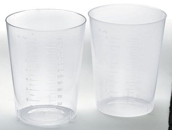 Graduated Drinking Cup 9 oz. Clear Plastic Disposable DYND80450 Pack/1