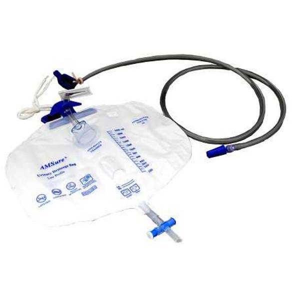 Urinary Drain Bag AMSure® Anti-Reflux Valve Sterile 2000 mL Vinyl AS32600 Pack of 1 AS32600 AMSure® 775515_EA