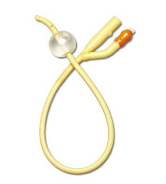 Foley Catheter Medline 2-Way Coude Tip 10 cc Balloon 18 Fr. Elastomer Coated Silicone DYND11218 Pack of 1 DYND11218 MEDLINE 420854_EA
