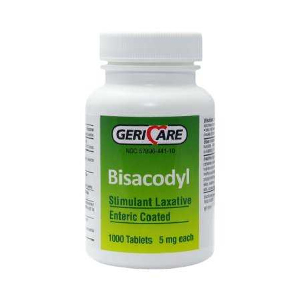 Laxative Geri-Care® Unflavored Tablet 1,000 per Bottle 5 mg Strength Bisacodyl USP 441-10-GCP Case of 12 441-10-GCP Geri-Care® 1115290_CS