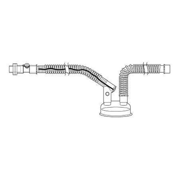 Respironics® Ventilator Circuit Corrugated Tube Adult Without Breathing Bag Single Patient Use Passive Circuit 1073227 Pack of 1 1073227 Respironics® 1037310_EA