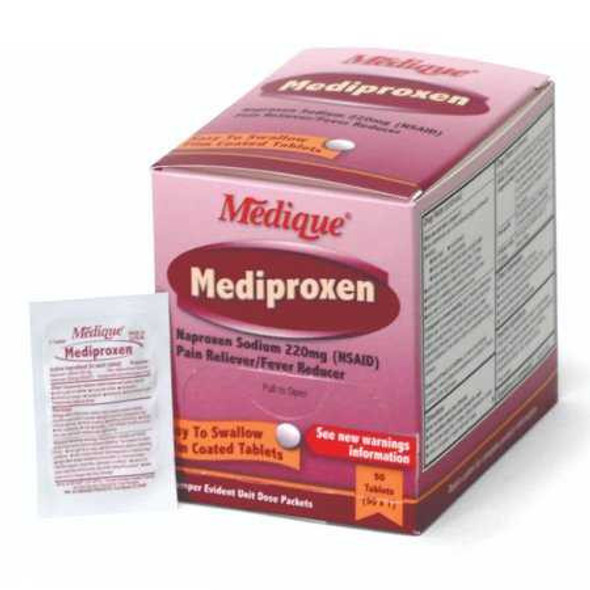 Pain Relief Mediproxen 220 mg Strength Naproxen Sodium Tablet 50 per Box 23750 Box of 50 23750 Mediproxen 787655_BX