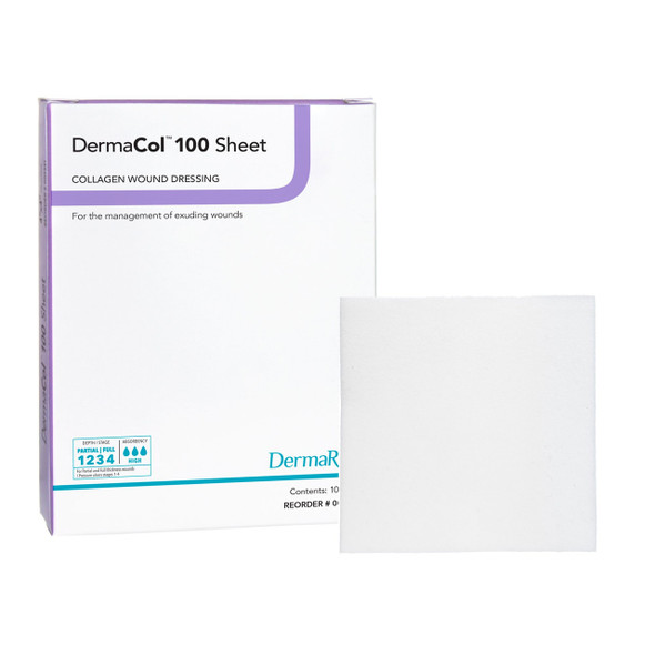 DermaCol 100 Collagen Dressing, 2 x 2'', Square, Sterile, Sample Pack of 1