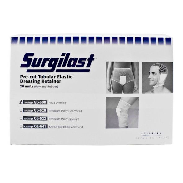 Surgilast Pre-Cut Elastic Net Retainer Dressing, One Size Fits Most, NonSterile, Box of 20
