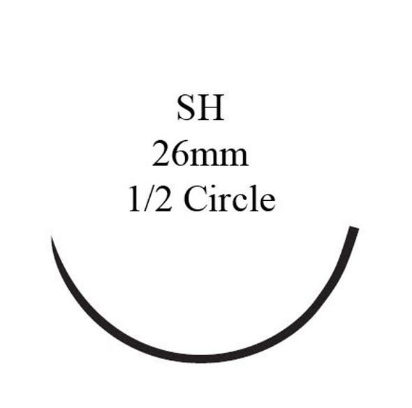 Nonabsorbable Suture with Needle Prolene™ Polypropylene SH 1/2 Circle Taper Point Needle Size 3 - 0 Monofilament 8832H Box/36
