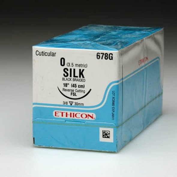Nonabsorbable Suture without Needle Perma - Hand™ SUTUPAK™ Silk Braided Size 3-0 A184H Box/36